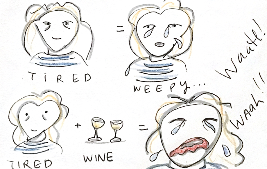 Tired + Wine = WAaaaah!